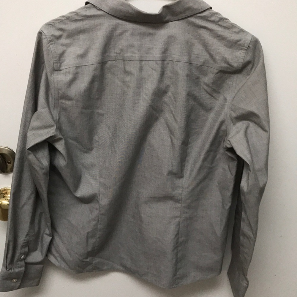 Talbots grey button down - Picture 3 of 3